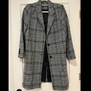 Plaid Long Blazer Coat
